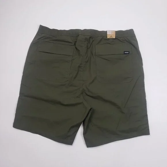PrAna Double Peak E-Waist Shorts Men's XXL 8" Inseam Cargo Green Ripstop UPF 50+ - Picture 4 of 16